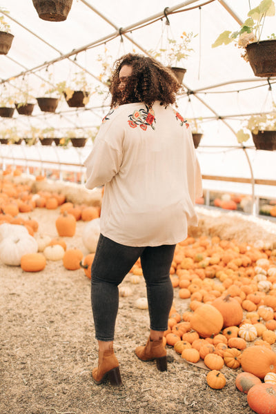 Shoulder Details Cream Cardigan