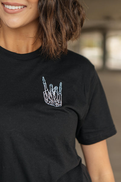 Skull Hand Embroidered Tee