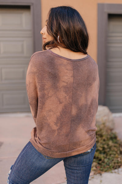 Slouchy Sleeve Top in Mocha