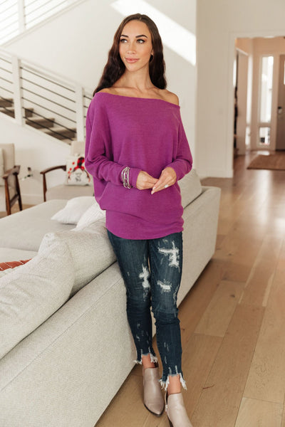 Snowed In Sweater in Magenta