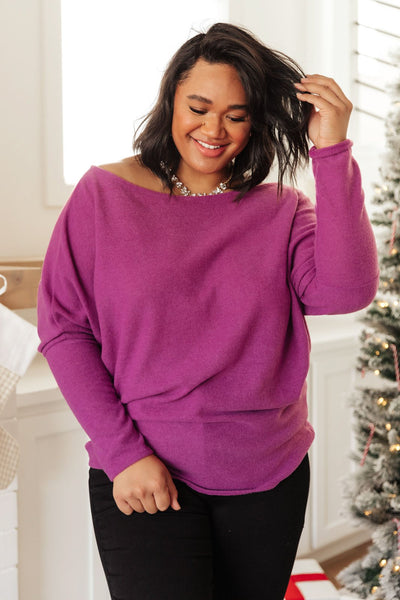 Snowed In Sweater in Magenta