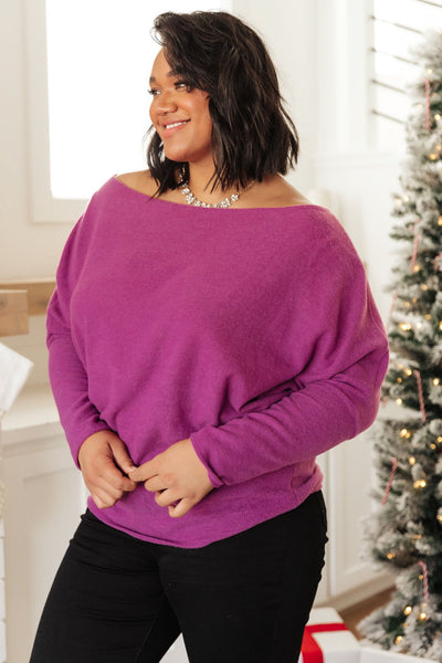 Snowed In Sweater in Magenta