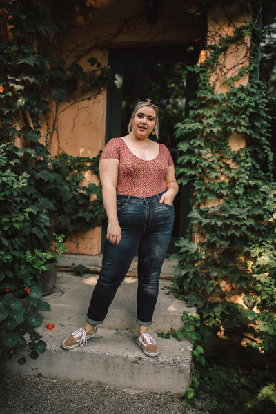 So Sultry Spotted Bodysuit In Rose