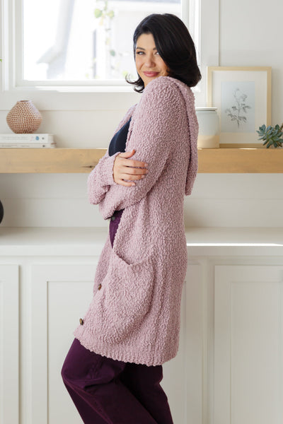 Soft Wisteria Hooded Cardigan