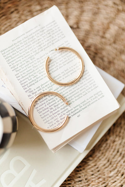 Solid Gold Hoops