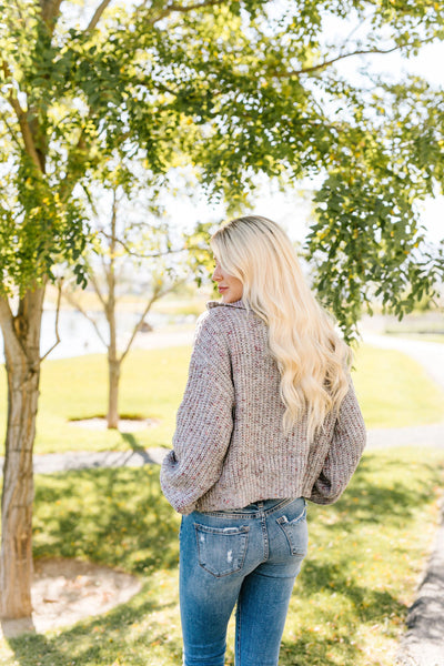 Speckled Gray Pullover Sweater