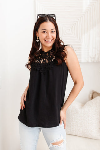 Spring Has Sprung Top in Black