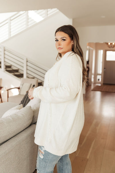 Stitched Up Sweater in Cream