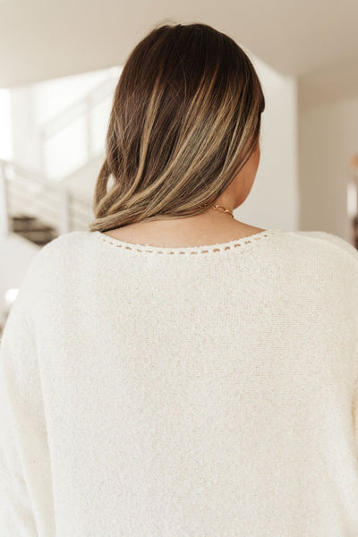 Stitched Up Sweater in Cream
