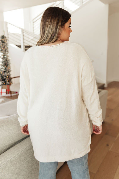 Stitched Up Sweater in Cream