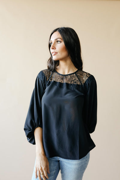 Straight Laced Blouse In Black