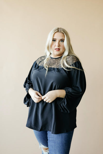 Straight Laced Blouse In Black