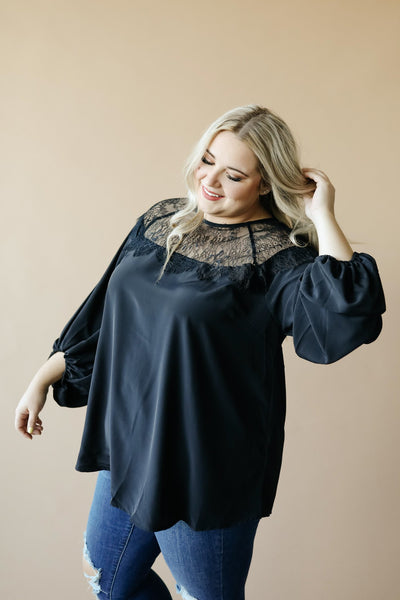 Straight Laced Blouse In Black