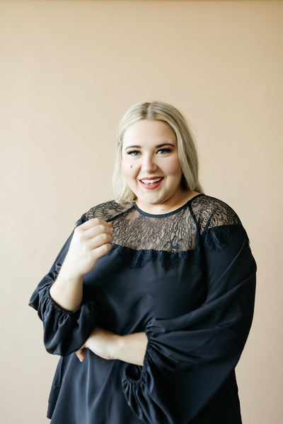 Straight Laced Blouse In Black