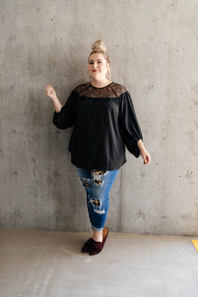 Straight Laced Blouse In Black