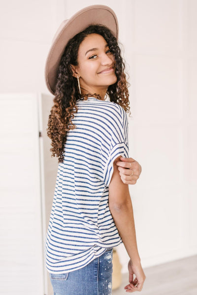 Stripes You'll Knot Forget Top