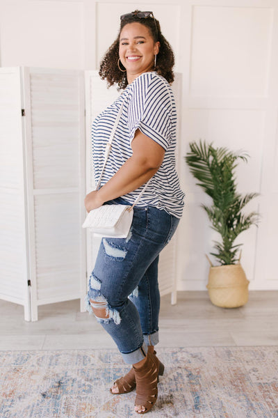 Stripes You'll Knot Forget Top