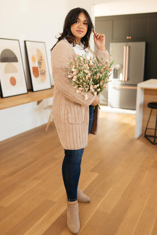 Sunday Morning Cardigan in Almond