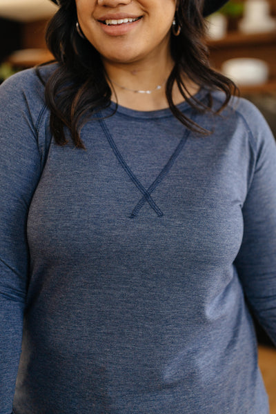 Super Simple Long Sleeve Tee in Navy