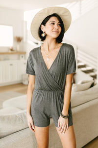 Surplice Shadow Romper