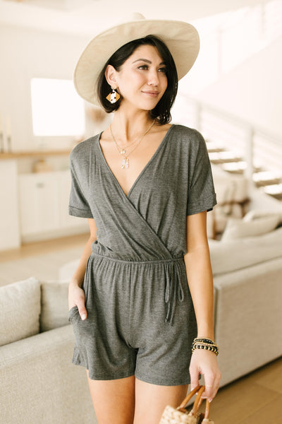 Surplice Shadow Romper