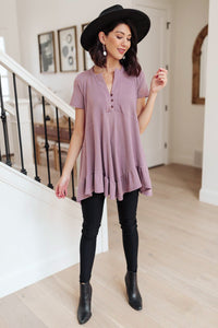 Sweet Breeze Tunic Dress in Lavender