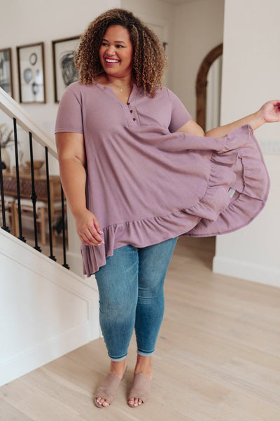 Sweet Breeze Tunic Dress in Lavender