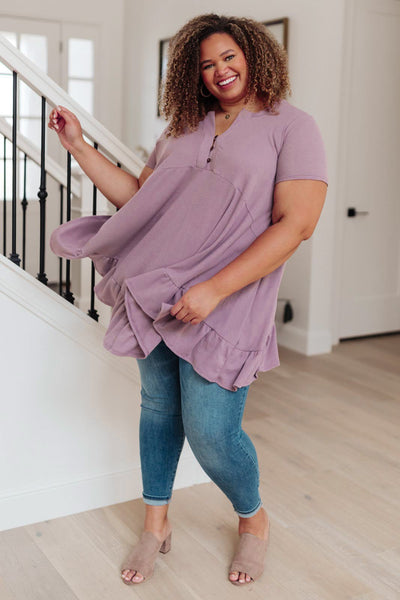 Sweet Breeze Tunic Dress in Lavender