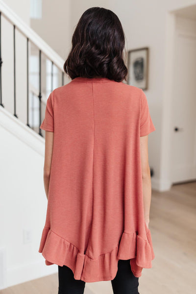 Sweet Breeze Tunic Dress in Rust