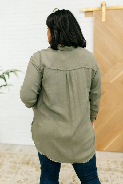 Sweet Kiss Shacket in Olive