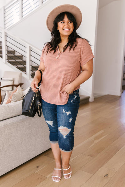 Sweet Surrender Top in Mauve