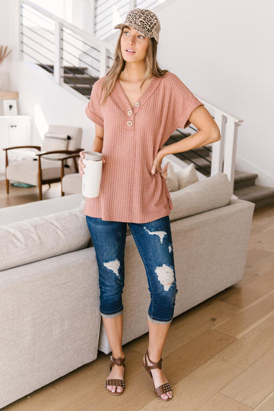 Sweet Surrender Top in Mauve