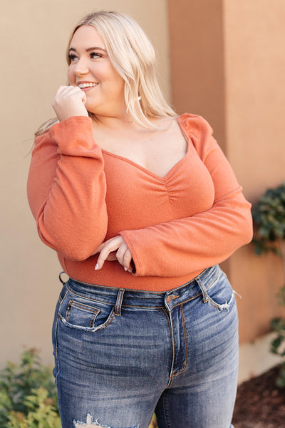 Sweetheart Bodysuit In Pumpkin Spice