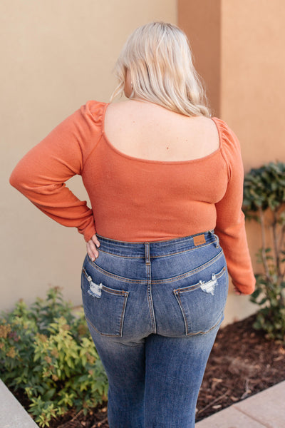 Sweetheart Bodysuit In Pumpkin Spice