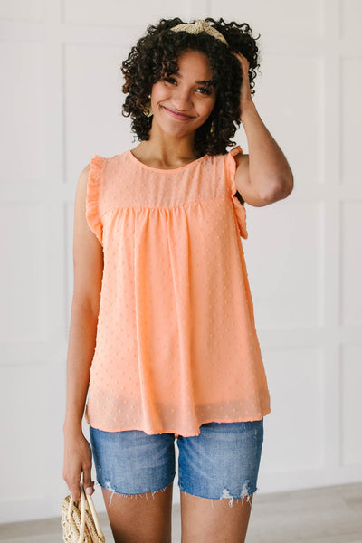 Swiss Twist Blouse in Peach