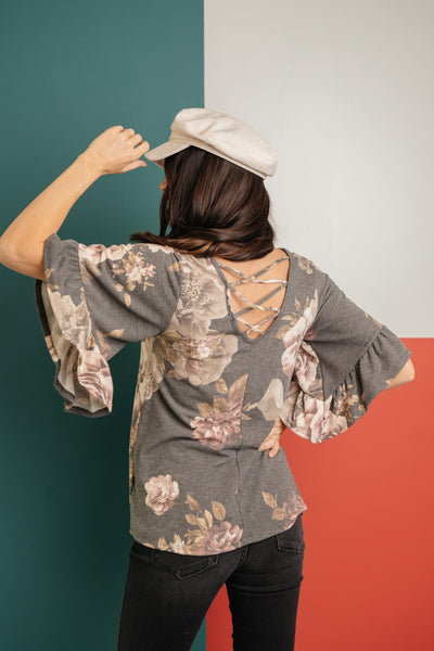 The Flirty Sleeve Floral Blouse