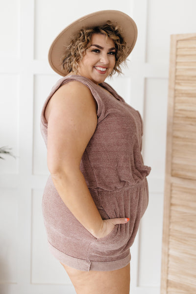 The Go To Romper in Dusty Mauve