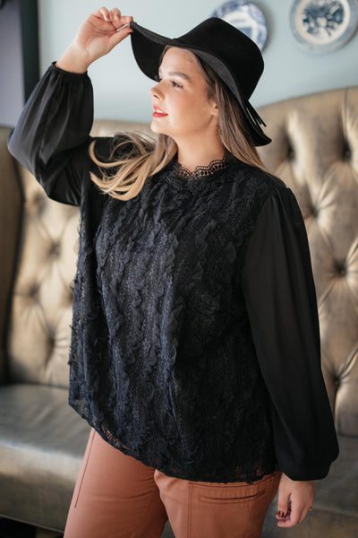 Grace Black Lace Blouse