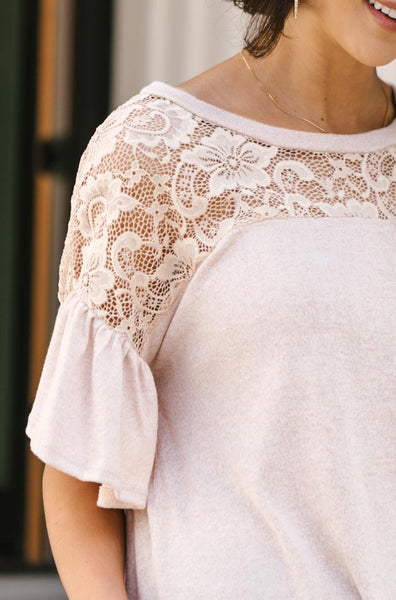 The Looking Around In Lace Top