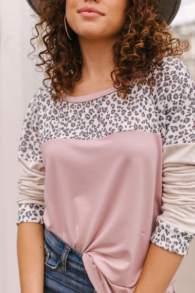 Maggie Raglan Top in Pink