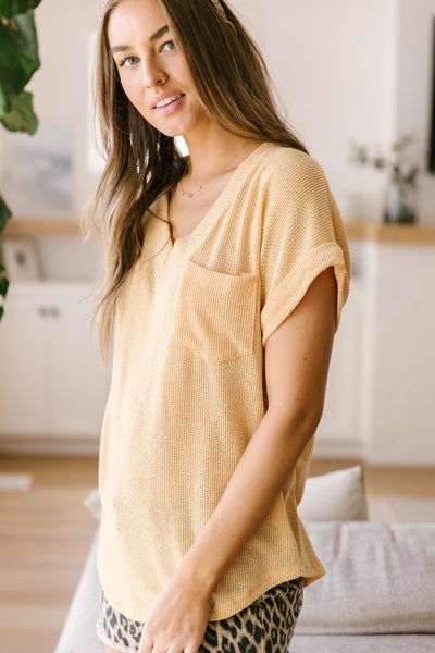 The Morning Bird Top in Pastel Yellow