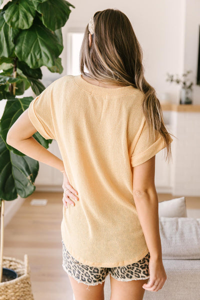 The Morning Bird Top in Pastel Yellow