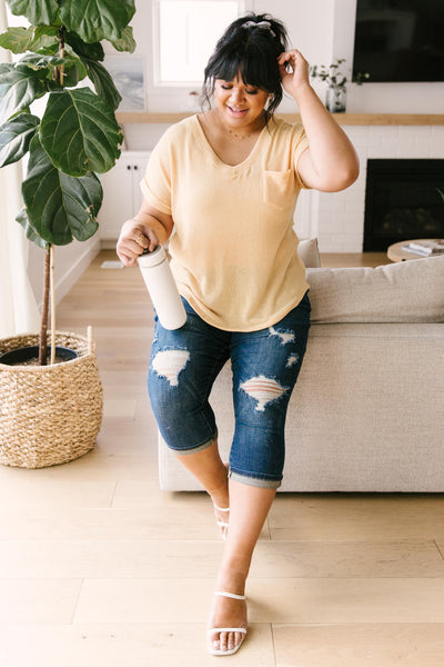 The Morning Bird Top in Pastel Yellow