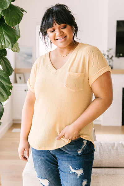 The Morning Bird Top in Pastel Yellow