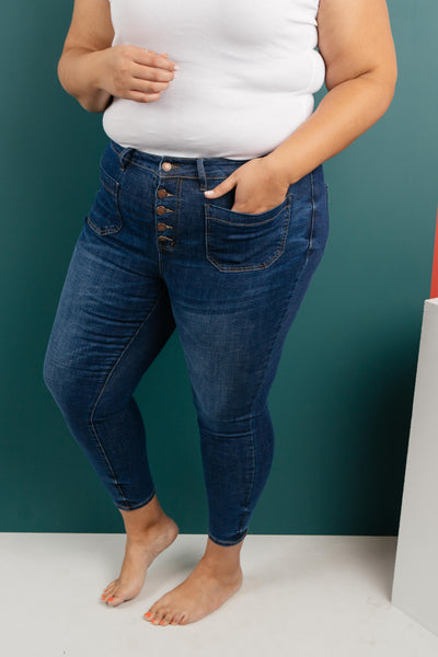 The One With Unique Pockets Medium Wash Jeans