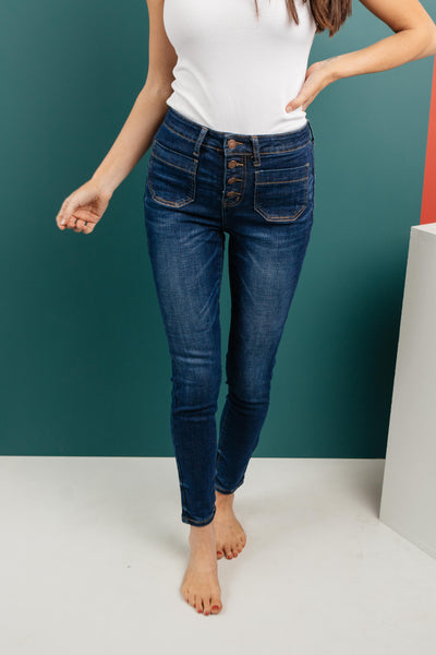 The One With Unique Pockets Medium Wash Jeans