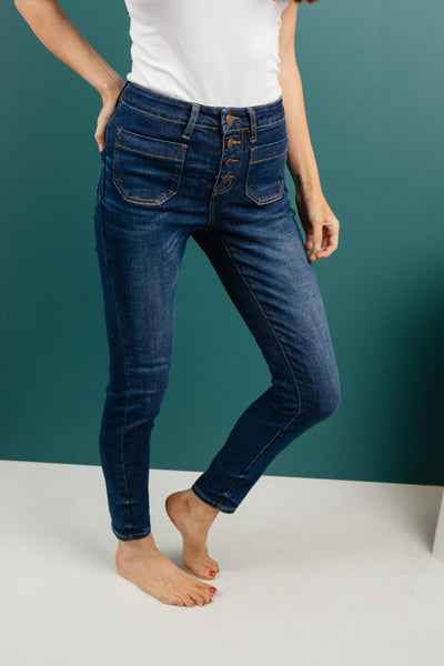 The One With Unique Pockets Medium Wash Jeans