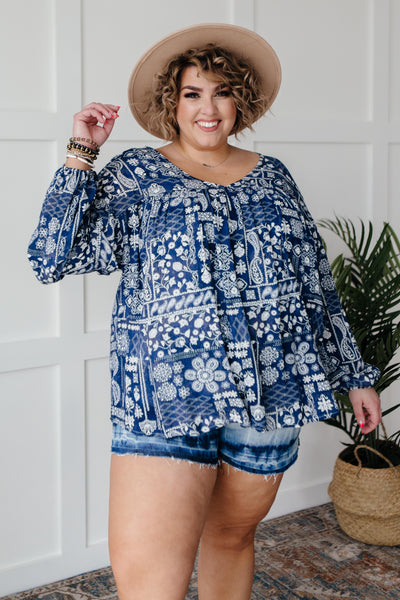 The Perfect Picnic Top in Navy