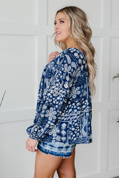 The Perfect Picnic Top in Navy