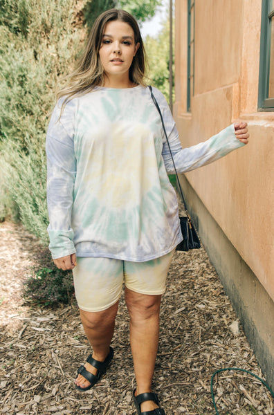 Tickle Me Tie Dye Top in Melon